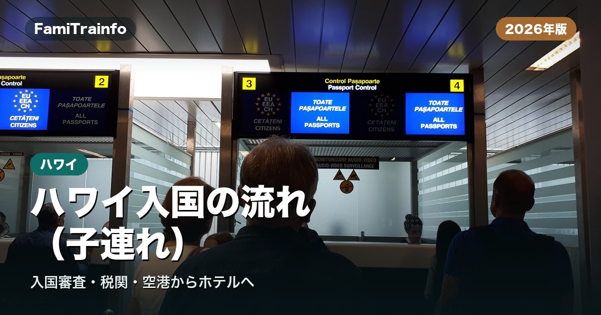 ハワイ入国の流れ(子連れ)(イメージ写真)